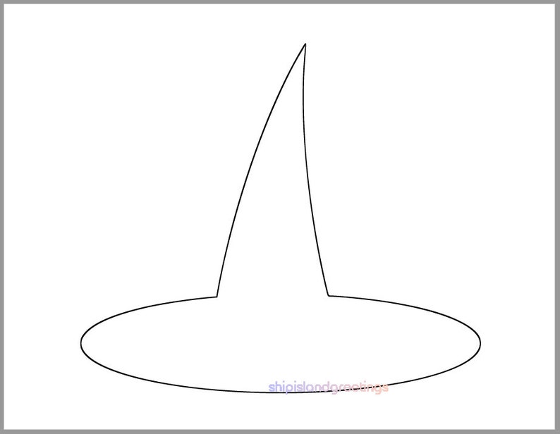 8 Inch Witch Hat Template printable Template halloween Crafts coloring
