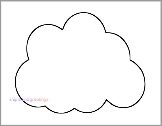 Printable Cloud Template-baby Shower Decor-spring - Etsy