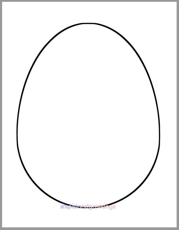 9 Inch Easter Egg Template-printable Easter Egg-easter Egg