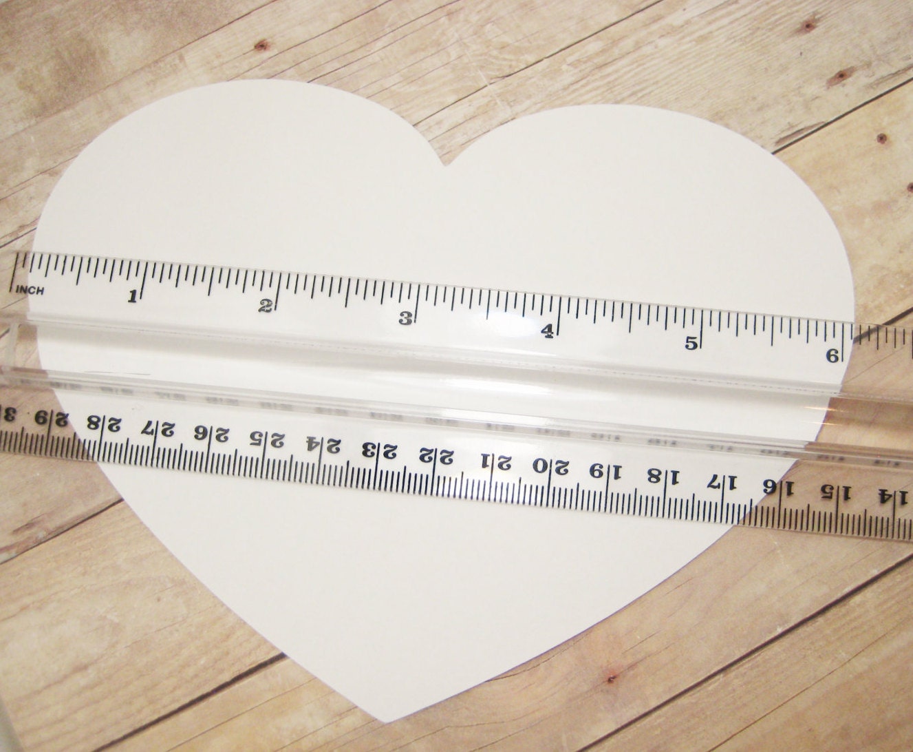 6 inch Cardstock HeartsLarge White HeartsWedding/Shower Etsy