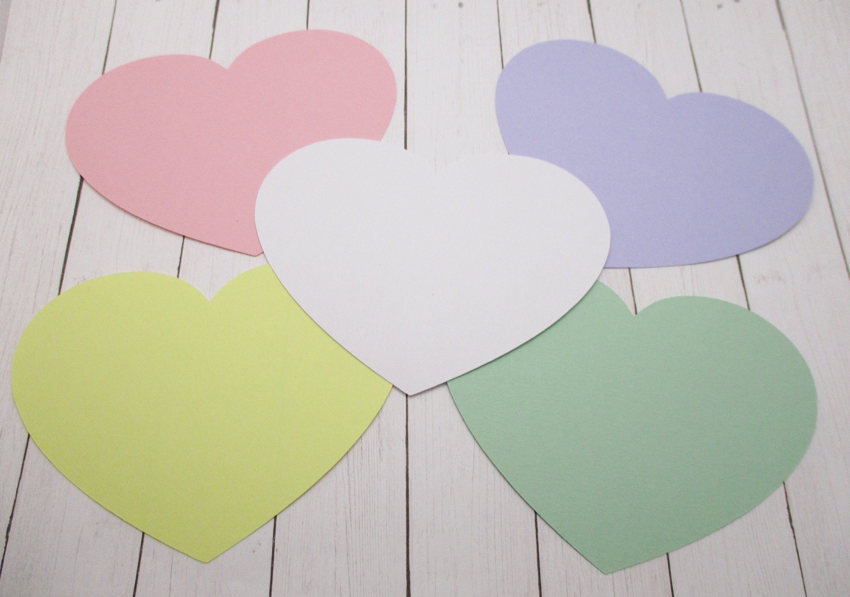 4 inch Paper HeartsCardstock HeartsValentine's Etsy