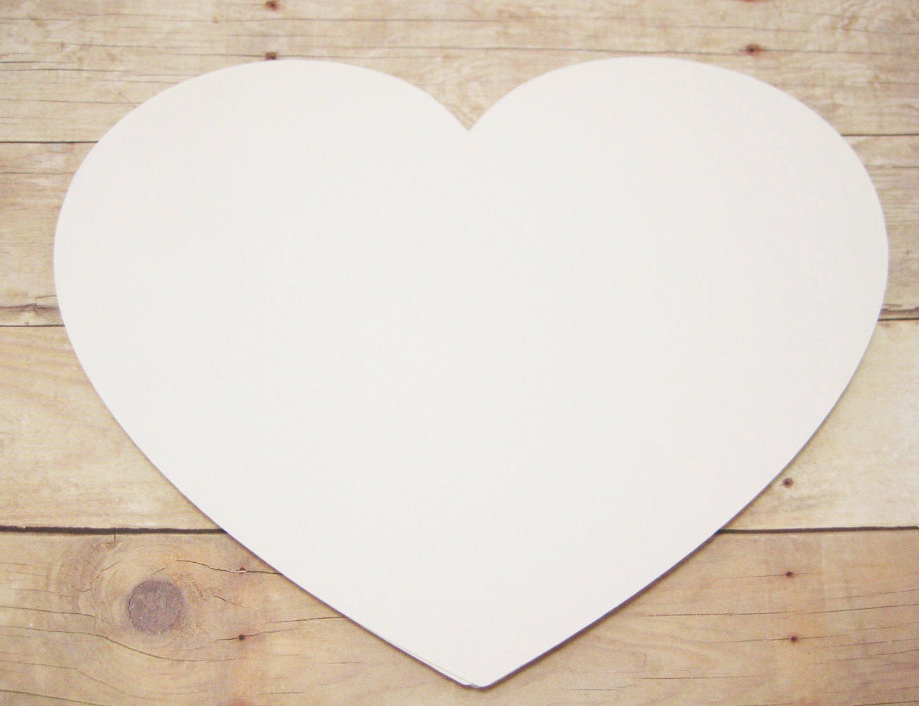 6 inch Cardstock HeartsLarge White HeartsWedding/Shower Etsy