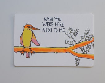 Missing You - Postcard Set. Social Distancing - Quarantine Themed - Neon Colored