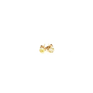 Yellow Topaz Earrings in 14k Yellow Gold - November Birthstone Earrings for Women Everyday Wear