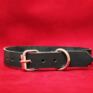 Black leather collar slut collar ddlg collar Leather BDSM collar bdsm bondage fetish Submissive Collar toys slave collar kitten play image 2
