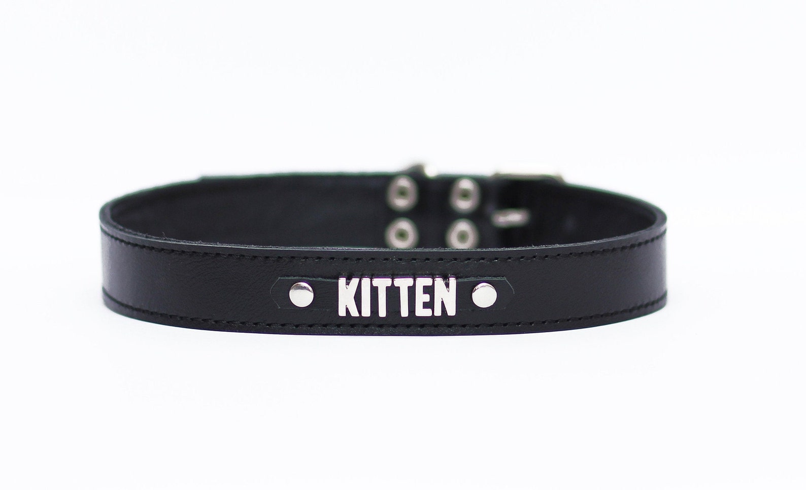 DDLG Collar Pink Choker Kitten Play Collar Leather BDSM Collar Etsy