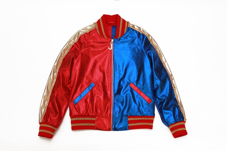 Property of Joker Jacket Blue and Red With Gold Chain and Etsy UK