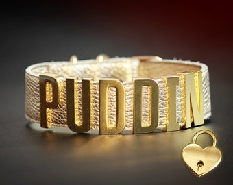 Gold PUDDIN Choker Original Cosplay Margot Robbie Necklace Suicide Squad Movie Halloween Costume Leather BDSM gold collar neck belt