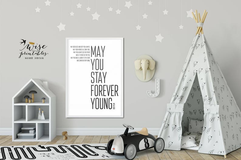 Bob Dylan Quote print Song Lyrics decor Nursery Baby shower Etsy