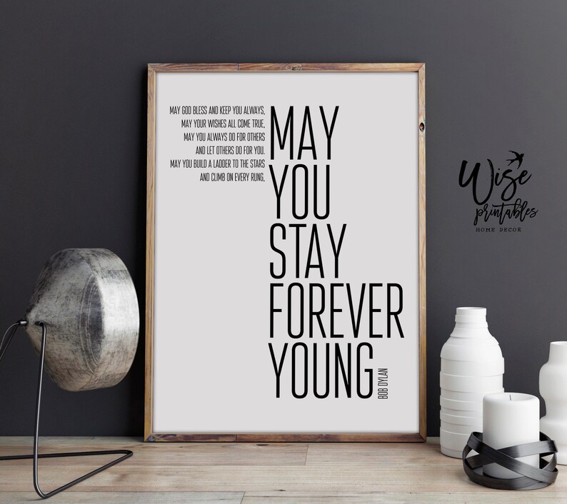 Bob Dylan Quote print Song Lyrics decor Nursery Baby shower Etsy