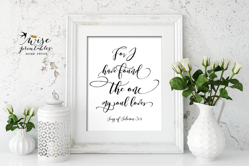 Bible Verse wall art print Scripture wedding bridal shower Etsy