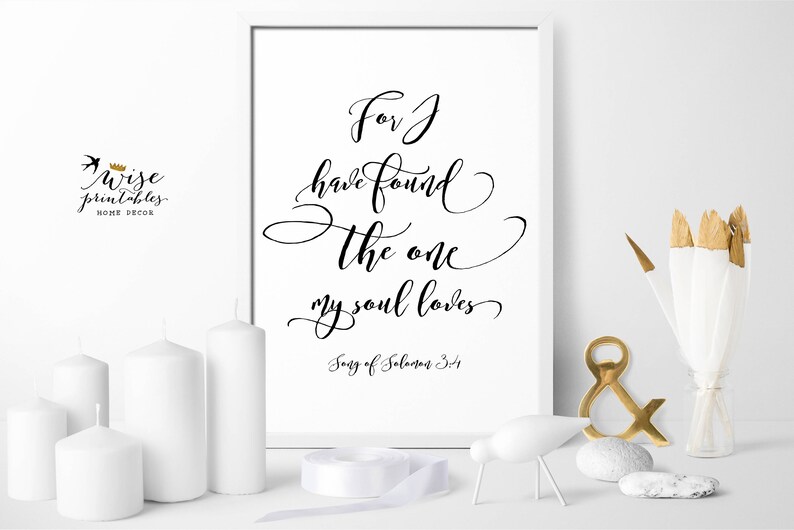 Bible Verse wall art print Scripture wedding bridal shower Etsy