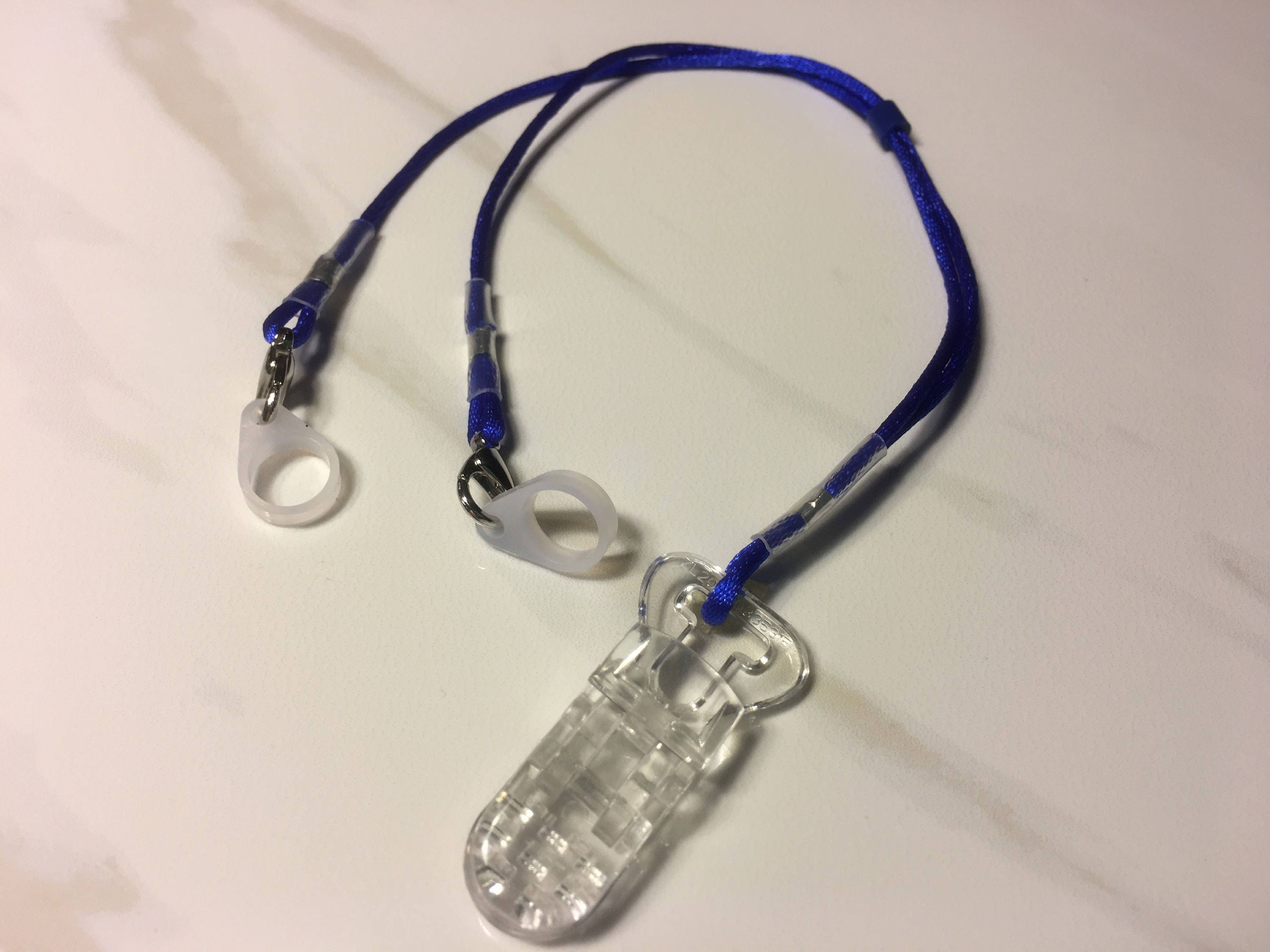 Toddler Royal Blue Hearing Aid or Cochlear Implant Clips- 7”