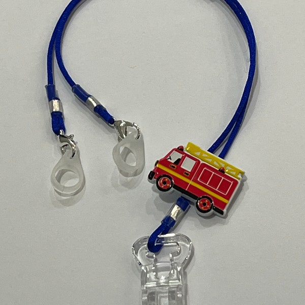 Fire truck Bilateral Hearing Aid Lanyard Clip