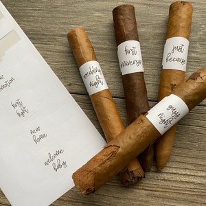 Groom Wedding Gift Milestone Cigar Labels - Groom Gift from Bride