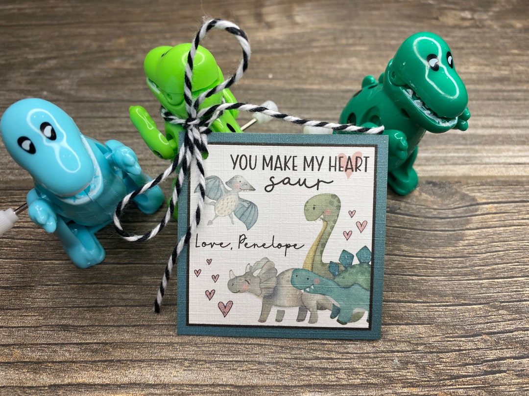 Dinosaur Valentine's Day Card for Kids Class Parties, School Valentines ...