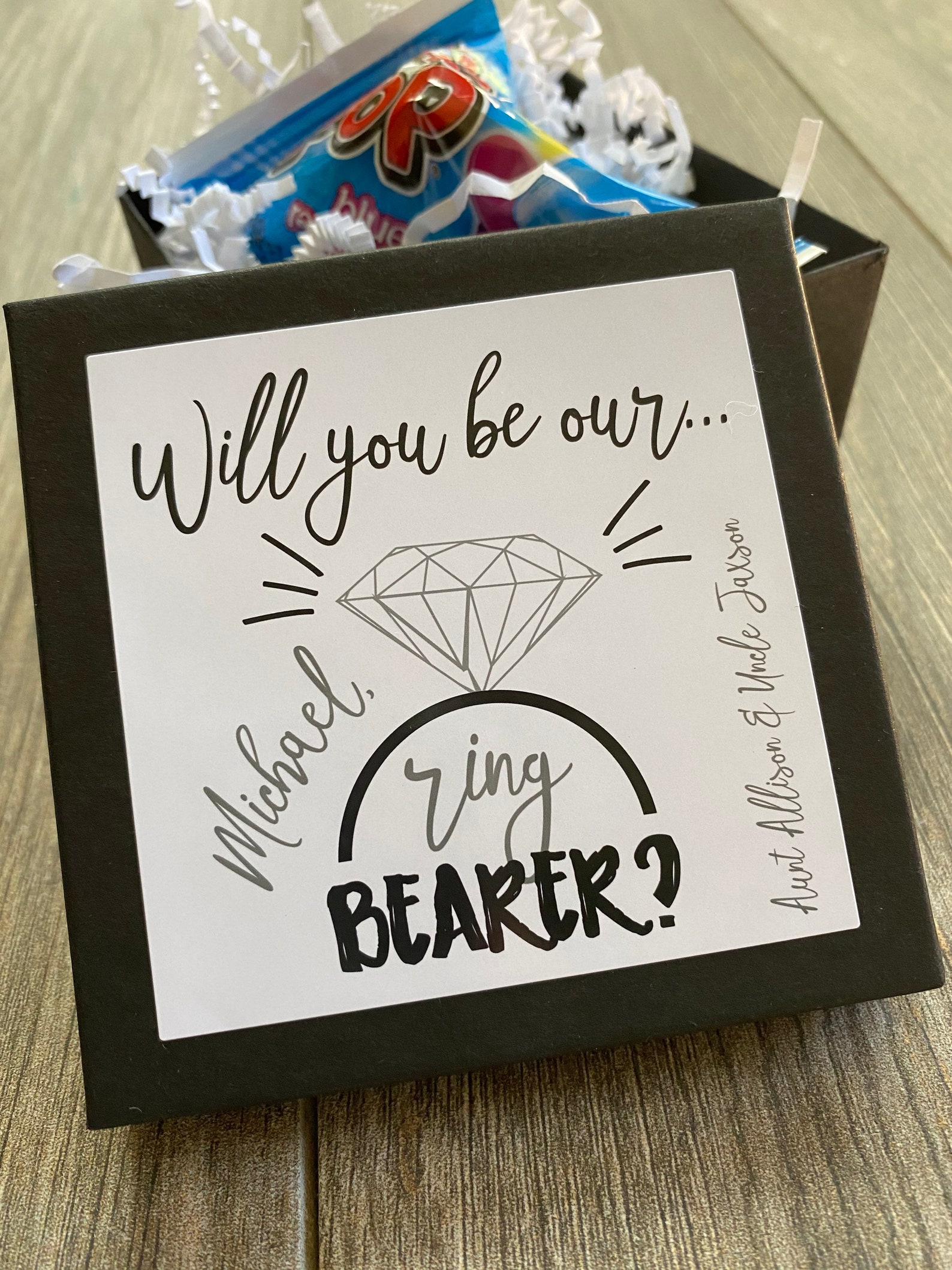 Ring Bearer Proposal Will You Be My Ring Bearer Ring Etsy