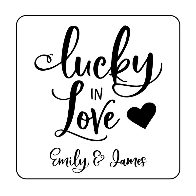 Lucky in Love Lottery Ticket Favor Sticker Lotto Sticker Etsy