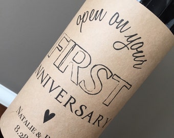 Anniversary Wine Labels, Wedding Wine Labels, Engagement Gift, Wedding Gift, Shower Gift, Guest book WINE LABELS