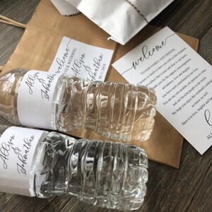 Wedding Welcome Bag DIY sticker Kit comes with Personalized letter, Hotel Bag for Guests Label Kit, Welcome bag Sticker and Welcome letter image 2