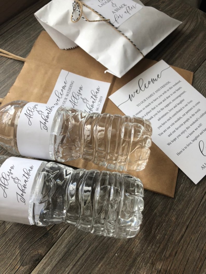 Wedding Welcome Bag DIY sticker Kit comes with Personalized letter, Hotel Bag for Guests Label Kit, Welcome bag Sticker and Welcome letter image 2