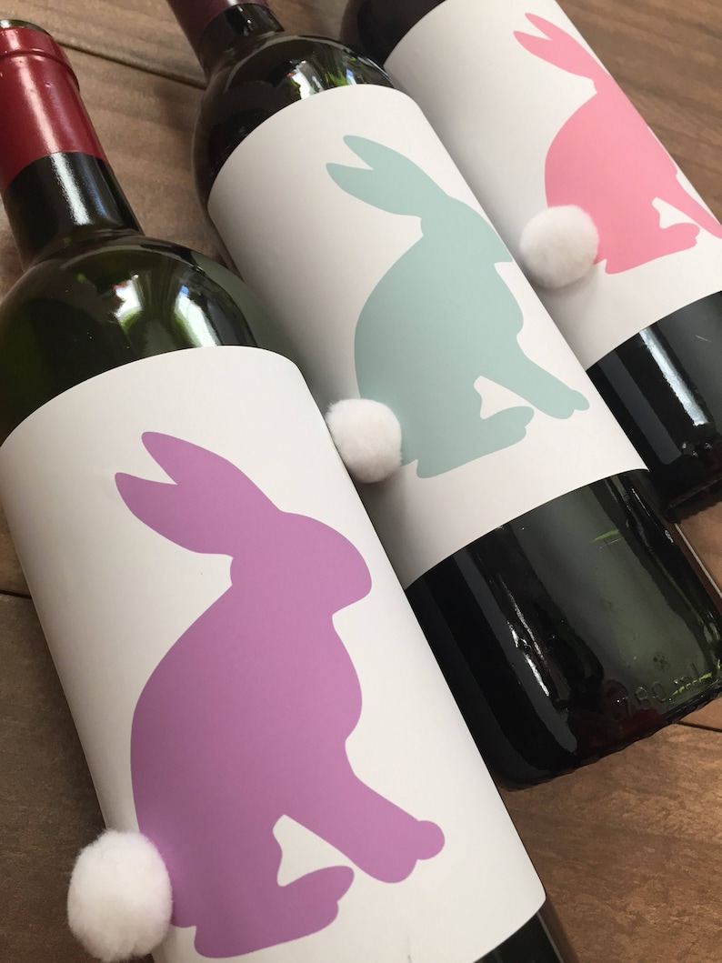 Easter Bunny Wine Labels