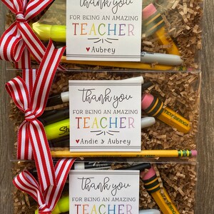 Personalized Teacher Gift Box, Holiday, Valentine, Box of goodies for teachers, Gift Card Holder, Easy Gifts for teachers image 3