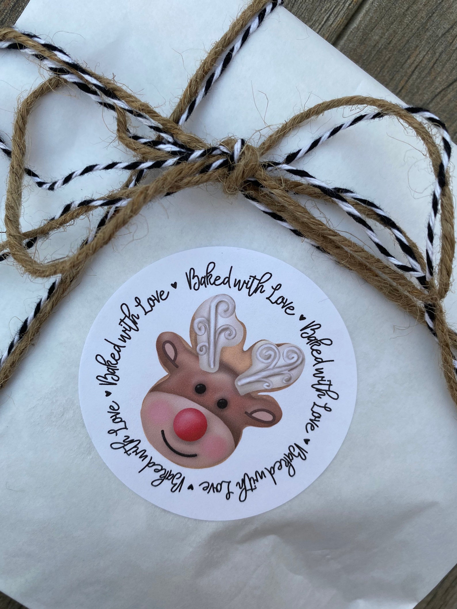 Holiday Baked With Love Stickers for Baked Goods and Christmas Cookies ...