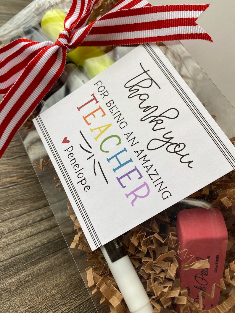 Personalized Teacher Gift Box, Holiday, Valentine, Box of goodies for teachers, Gift Card Holder, Easy Gifts for teachers image 8