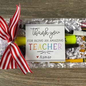 Personalized Teacher Gift Box, Holiday, Valentine, Box of goodies for teachers, Gift Card Holder, Easy Gifts for teachers image 2
