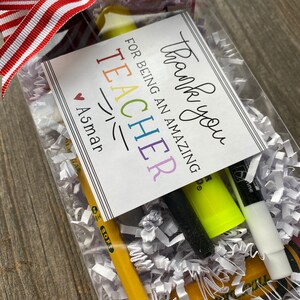 Personalized Teacher Gift Box, Holiday, Valentine, Box of goodies for teachers, Gift Card Holder, Easy Gifts for teachers image 6