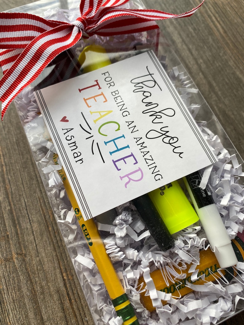 Personalized Teacher Gift Box, Holiday, Valentine, Box of goodies for teachers, Gift Card Holder, Easy Gifts for teachers image 6