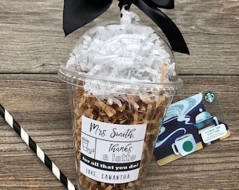 Coffee Gift Card Holder, Teacher Appreciation, Thank You Gift, Starbucks Gift Card Holder