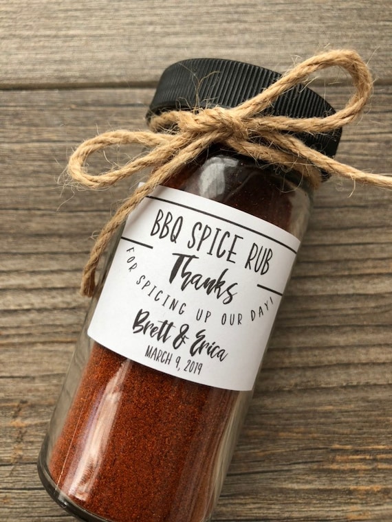 Spice wedding favor, Spice Bridal Shower Thank you sticker for favors, Thank you for spicing up our day, BBQ SPICE RUB