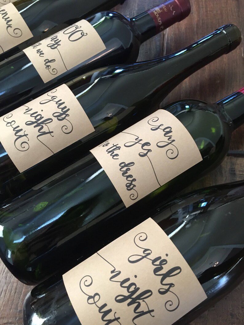 Engagement Milestone Gift Wine Labels for Couple Engagement Etsy