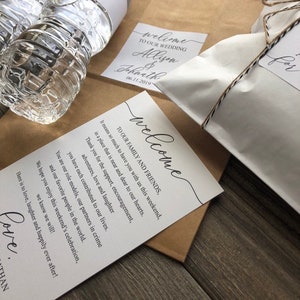 Wedding Welcome Bag DIY sticker Kit comes with Personalized letter, Hotel Bag for Guests Label Kit, Welcome bag Sticker and Welcome letter image 3