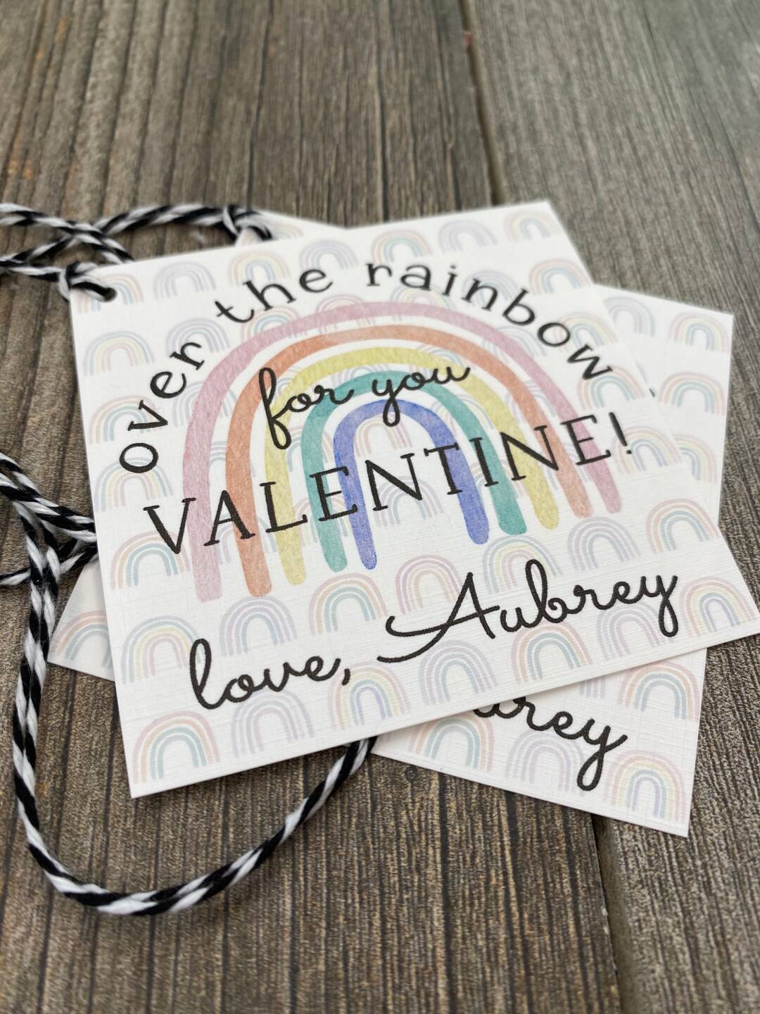 Over the Rainbow for You Valentines Day Tags for Goodies, Candies and ...