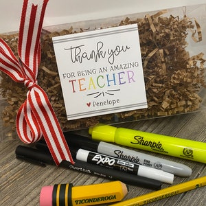 Personalized Teacher Gift Box, Holiday, Valentine, Box of goodies for teachers, Gift Card Holder, Easy Gifts for teachers image 7