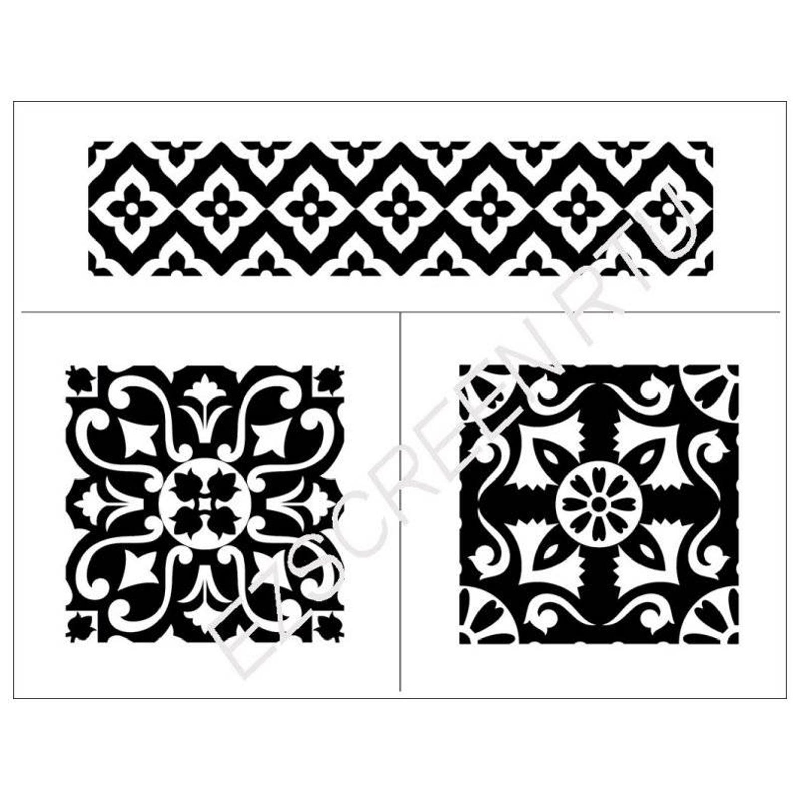 DIY Silk Screen Printing Stencil Tile & Coaster Designs for Etsy