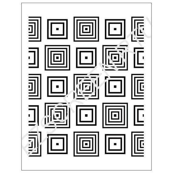 silk screen printing stencil geometric squares for polymer etsy