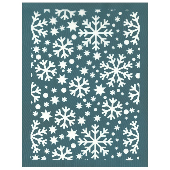 Siebdruck Design Schablone Weihnachten Schneeflocke Muster Etsy