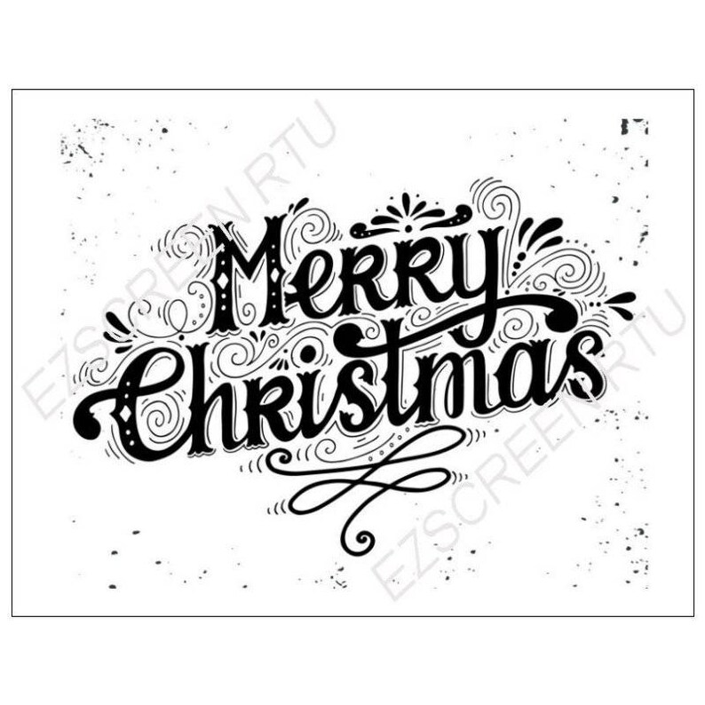 Silk Screen Printing Stencil Merry Christmas Holiday Design Etsy