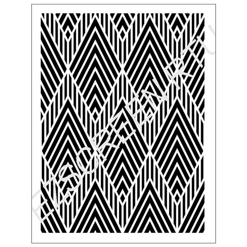 DIY Silk Screen Printing Stencil Chevron Diamonds for Etsy