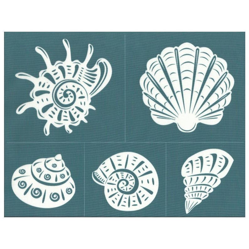 Silk Screen Printing Stencil Ocean Seashells Set of 5 for - Etsy