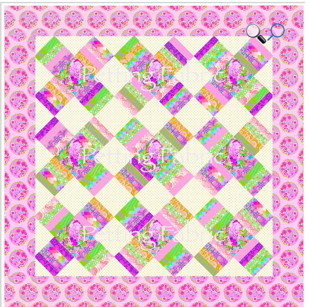 Parisville Deja Vu Kiss Kiss Quilt Kit Tula Pink 104 X 104 Etsy