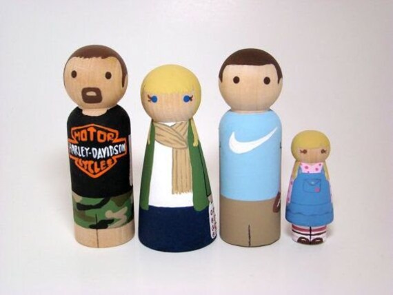 wooden peg family