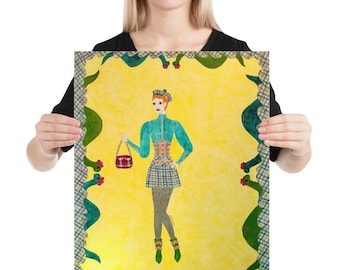 Cryptid Couture Loch Ness Monster Nessie Lake Monster Cryptozoology Fashion Art Illustration Photo paper poster