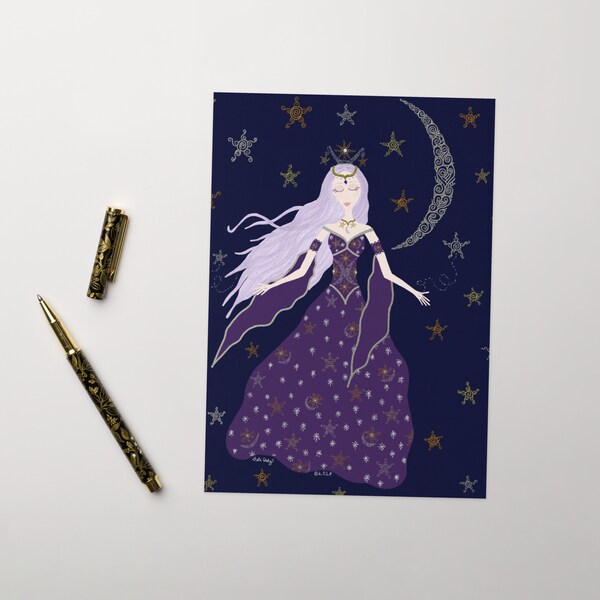 Arianrhod Welsh Celtic Celestial Goddess Mythology Folklore Greeting card