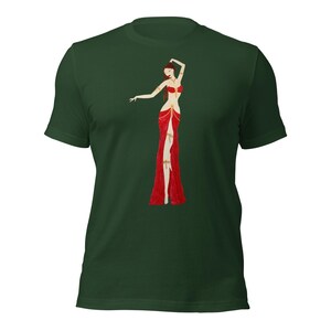Shula Middle Eastern Belly Dance Costume Design Fashion Art Illustration Unisex t-shirt