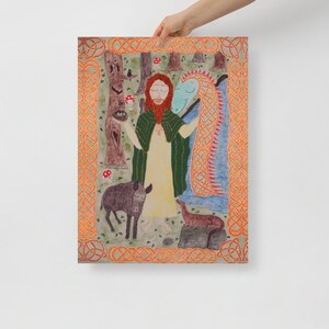 Saint Kevin of  Glendalough Photo paper poster